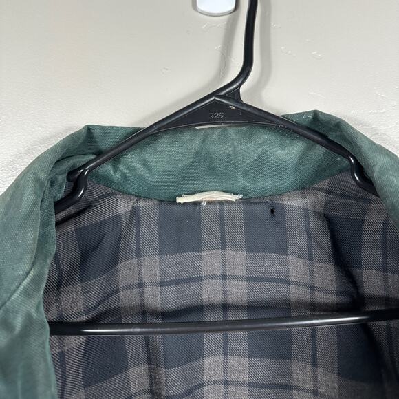 VINTAGE Carhartt Union Made Jacket Green Sandstone Cape Blanket Lined Chore Coat - Picture 9 of 12